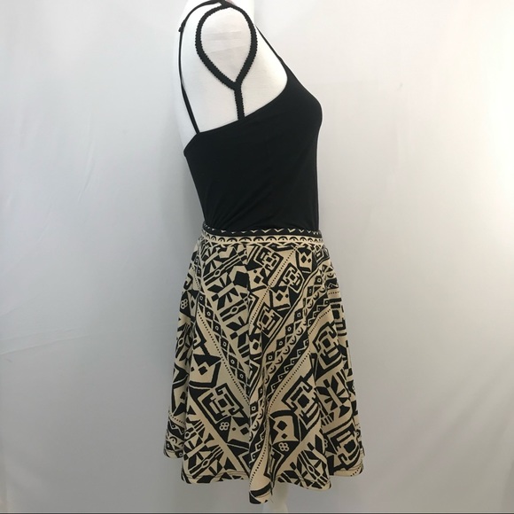 Vizio Cream colored Skirt w Black Pattern, large - Picture 4 of 8